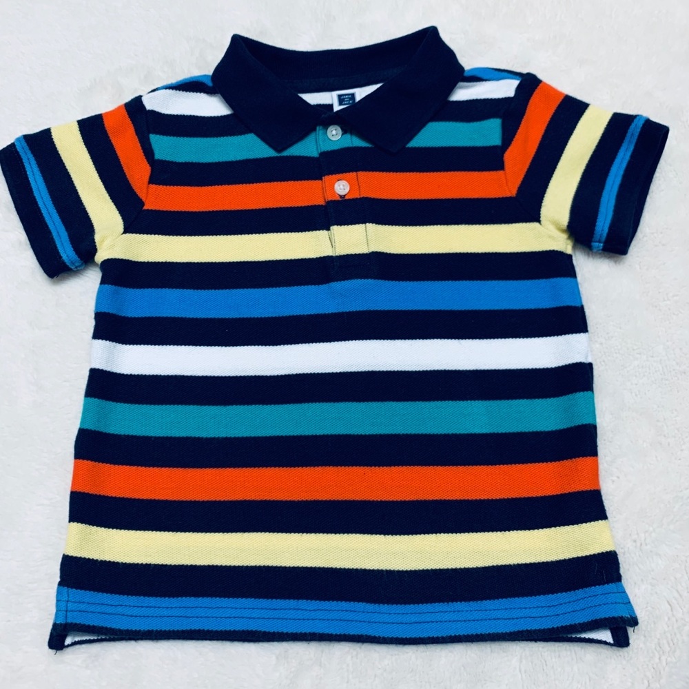 Janie and Jack 3T Multicolor Stripe Polo Shirt